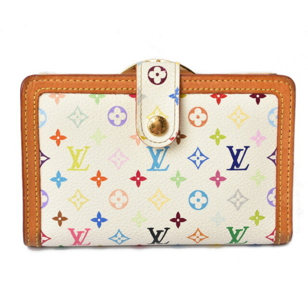 Louis Vuitton Wallet Clasp Portefeuille Viennois Bron White Multicolor